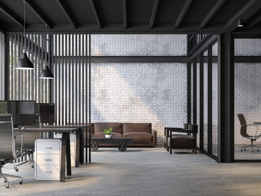 Industriële plafonds op kantoor